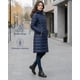 thumbnail image 2 of Chamarra Larga Acolchada para Mujer con Capucha y Cierre Completo - Abrigo Térmico de Invierno Azul Chica, 2 of 5