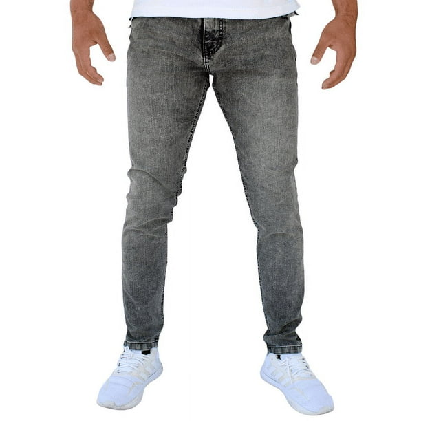 Pantalón de mezclilla stretch John Silver Corte skinny Color gris batik