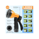 thumbnail image 4 of Manguera Expandible Jardín Nebulizadores 8 Modos Conector De 3/4  Malubero Naranja Negro, 4 of 5