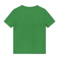 thumbnail image 3 of LLYWEY Camiseta de Manga Corta para Niñas, Blusas Casuales de Verano con Ojales para la Escuela Color Sólido Cuello Redondo Camisetas de Manga Corta Verde 7 Años, 3 of 5