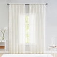 thumbnail image 1 of Cortinas Largas Transparentes de Gasa Blanca para Sala de Estar, Dormitorio, Ventana, Puerta Corrediza de Vidrio, Bordadas, Modernas, a Rayas., 1 of 7