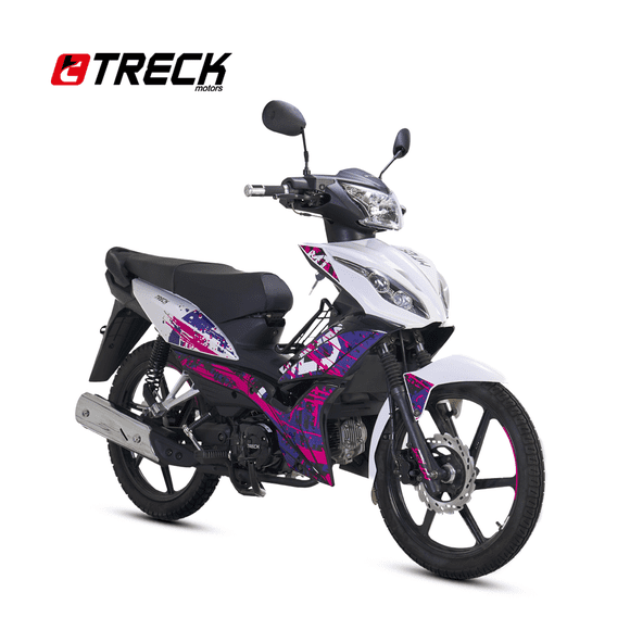 Motocicleta semiautomática TRECK MT125 Blanco/Rosa 2026
