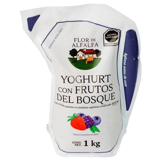 Yoghurt Flor de Alfalfa frutos del bosque 1kg