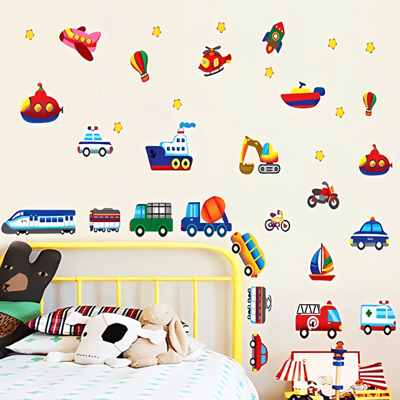 Vinil Decorativo Pegatina Adherible Infantil Sticker Vehicul H&Jess Vinil Decorativo