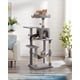 thumbnail image 1 of Feandrea - Árbol para gatos de varios niveles para interiores, torre para gatos tipo condominio con 4 postes para rascar, 2 posaderos, hamaca y cueva, gris claro, 56.3 pulgadas,, 1 of 5