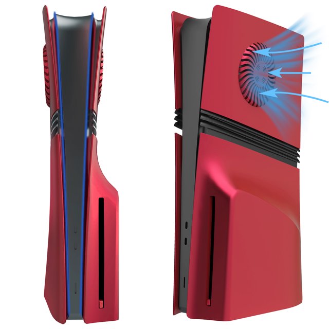Funda para PS5 Pro con rejillas de ventilación y filtro antipolvo, panel ABS rígido antiarañazos, accesorio para panel lateral, carcasa de repuesto a prueba de golpes