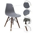 thumbnail image 4 of Set de Comedor Mundo In Cristal 120 cm Oslo y 4 sillas Eames Gris base Nogal Minimalista, 4 of 10