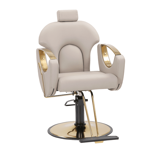SILLON BARBERIA SALON DE BELLEZA HIDRAULICA RECLINABLE FERRARA BEIGE