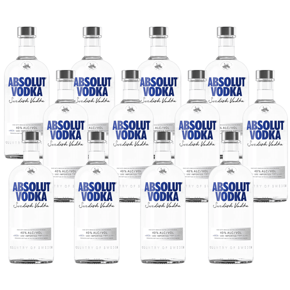 Caja de 12 Vodka Absolut Azul 750 ml