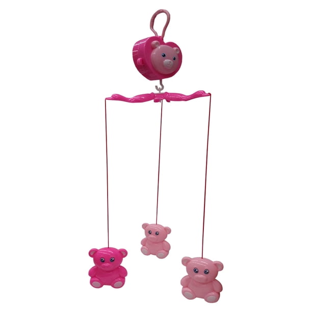 Movil para Cuna AEIOU Giratorio Musical Oso Rosa