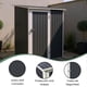 thumbnail image 4 of Cobertizo de Exterior para Jardín y Patio, Bodega de Almacenamiento de Acero Galvanizado con Techo Inclinado, 143 x 186 x 90 cm, Midtown Concept Fortex, Gris, 4 of 5