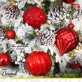 thumbnail image 4 of Esferas para árbol de navidad Artego extra grandes de 15 cm de diámetro paq 6 esferas color Rojo * Línea Caramel 3 texturas y acabados diferentes para colgar Christmas ornaments, 4 of 6