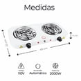 thumbnail image 2 of Parrilla Eléctrica Xtellar 2 Quemadores Acero Inoxidable Color Blanco, 2 of 4