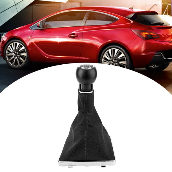 Pomo de cambio de marchas BuyWeek 6 velocidades negro Para Opel Astra Corsa 2005-2010