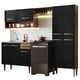 thumbnail image 1 of Cocina Integral 229cm con Fregadero Emilly Madesa 10 Marrón/Negro, 1 of 11