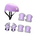 thumbnail image 3 of Casco de bicicleta para niños Juego de casco con rodilleras Guardias de muñequera de almohadillas, elegante engranaje de skateboard juego para Púrpura, 3 of 8