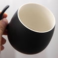 thumbnail image 3 of Juego de tazas de café de cerámica Billuyoard esmerilada duradera color negro para té y café, 3 of 6