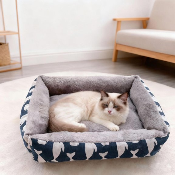 Cama cálida para mascotas, ideal para perros y gatos pequeños y grandes: una colchoneta suave y cómoda con base impermeable y antideslizante para uso en interiores.