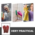 thumbnail image 3 of HOOWIFFY 2Pairs Reusable Drain Gloves Heavy Duty PVC Waterproof Plumbing Gloves with Snake Shape Design, 3 of 6