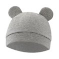 thumbnail image 3 of Gorros para bebés con orejas de oso, sombrero para bebé recién nacido, disfraces, accesorios de fotografía para recién nacidos Gris, 3 of 8