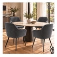 thumbnail image 4 of Set de 2 Sillas Terciopelo con Descansa Brazos para Comedor gris, 4 of 7