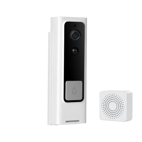 Cateissary Timbre inteligente con timbre Inalámbrico Inteligente Visual Bell Visión Mirilla Intercom Audio Botón Campanas Hogar Exterior Electrónica