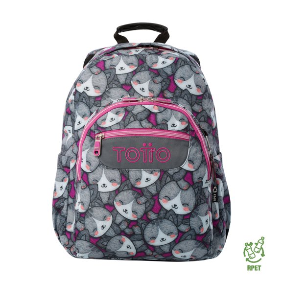 TOTTO Mochila Escolar Grande para Niña Porta Laptop 14 Repelente a Líquidos | 20 L ACUARELA