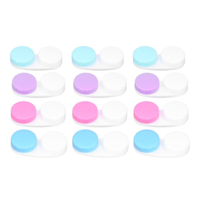 Estuche de contacto, estuche para lentes de contacto de 12 piezas Estuche para lentes de contacto Estuche de contacto colorido Multifuncional