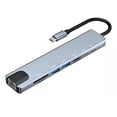 thumbnail image 2 of Hub USB-C MR. GADGETS 8 En 1 Adaptador Tipo C Ethernet HDMI USB SD RJ45, 2 of 8
