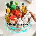 thumbnail image 4 of Ohmyroo Decorative Wood Grain Rotating Tray, Stylish Multi-Purpose Organizer for Countertops, Holds Frequently Used Cooking Oils, Vinegars, and Seasoning Blends, 4 of 6