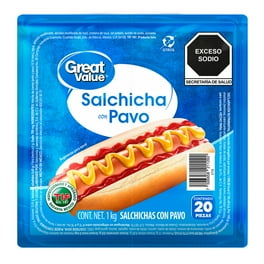 Salchicha con pavo Great Value 20 pzas 1 Kg