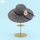 thumbnail image 2 of Sombrero de Playa de Ala Ancha para Mujer Margarita 42 cm negro Unitalla, 2 of 5