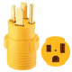 thumbnail image 1 of BALoFI Adaptador de Cargador EV de Secadora a Soldador - NEMA 14-30P a 6-50R, 240V 30A de 4 Pines a 50A de 3 Pines de Alta Resistencia para Secadoras, Soldadores (Amarillo), 1 of 6