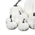 thumbnail image 3 of Matsuzay 7x Artificial Pumpkins Bulk Faux Harvest Centerpiece Fall Wedding For Kits de decoración para fiestas Blanco, 3 of 6