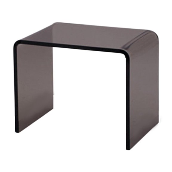 Mesa auxiliar de acrílico Mesa de centro de acrílico Taburete de paso Mesa auxiliar transparente Mesa auxiliar de acrílico Gris