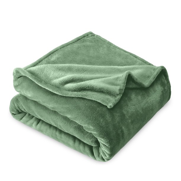 Manta de Felpa Polar Bare Home 300 G/M² Microfelpa Difusa Suave y Afelpada Full/Queen Color Pradera