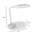 thumbnail image 3 of Lámpara de escritorio LED Pisexur Electronics para hombre, con control táctil, carga inalámbrica y 3 modos de color, ideal para oficina, con cuello de cisne, para niños y organizador de electrónica., 3 of 8