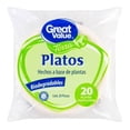 thumbnail image 1 of Plato desechable Great Value Terra chico 20 pzas, 1 of 4
