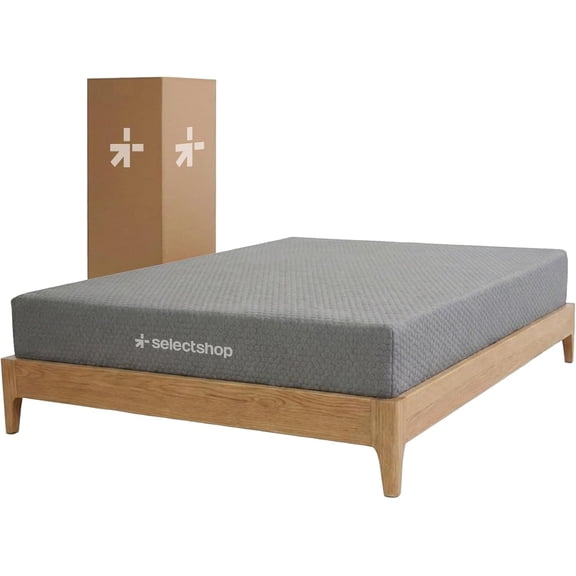 Colchón Matrimonial En Caja Esponja Foam De Alta Densidad Firmeza Media Suavidad Y Durabilidad Tecnología Híbrida Ortopédico (Gris)