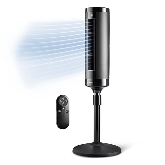 Ventilador tipo torre con pedestal Lasko Elevation EST100 ajustable de 42 a 54 pulgadas