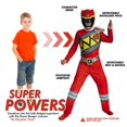 thumbnail image 2 of Disfraz rojo de Power Rangers Dino Charge para niños, tamaño mediano, 2 of 8