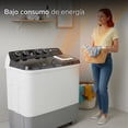 thumbnail image 4 of White Westinghouse  Lavadora Doble Tina 15 kg  WWXCTT251006QBK  Gabinete en polipropileno  4 niveles de agua  4 perillas de control  Bajo consumo de energía  Ahorro de agua, 4 of 7
