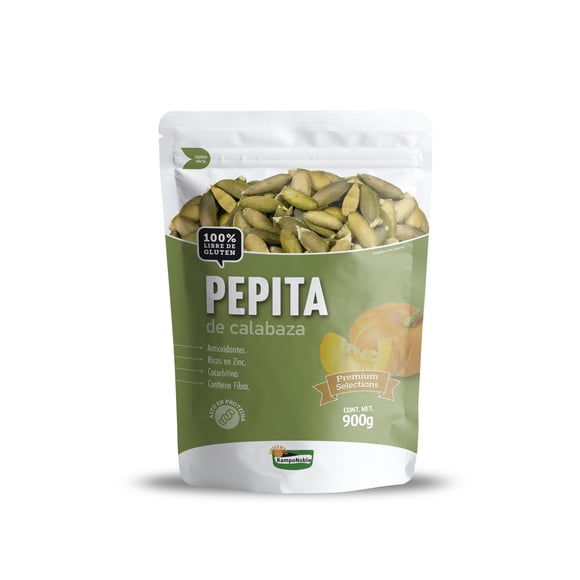 Pepita de Calabaza Sin Cáscara Kamponoble 900 gramos /Naturales y crudas/ Sin Sal