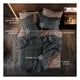 thumbnail image 2 of Set Edredón King Size + Funda De Almohada + Sábanas 7 Pzas Real Textil Grafito - Café Claro, 2 of 8