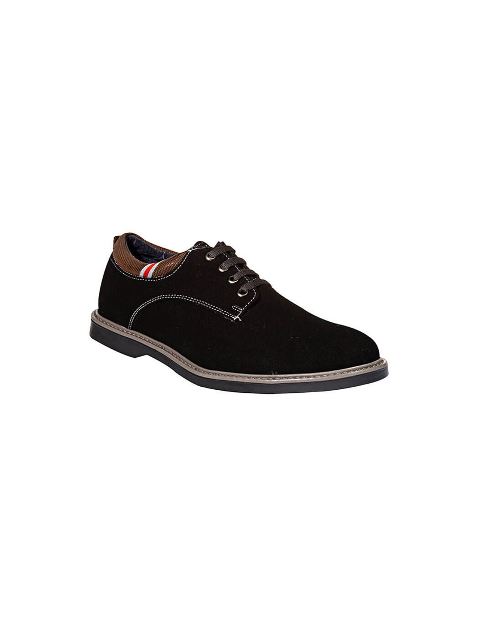 ZAPATOS CASUALES LEON CABALLERO HOMBRE NEGRO GAMUZA 22502