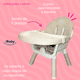 thumbnail image 4 of Silla alta periquera 7 en 1 con mesa y charola para bloques primi pasti ibaby beige, 4 of 8