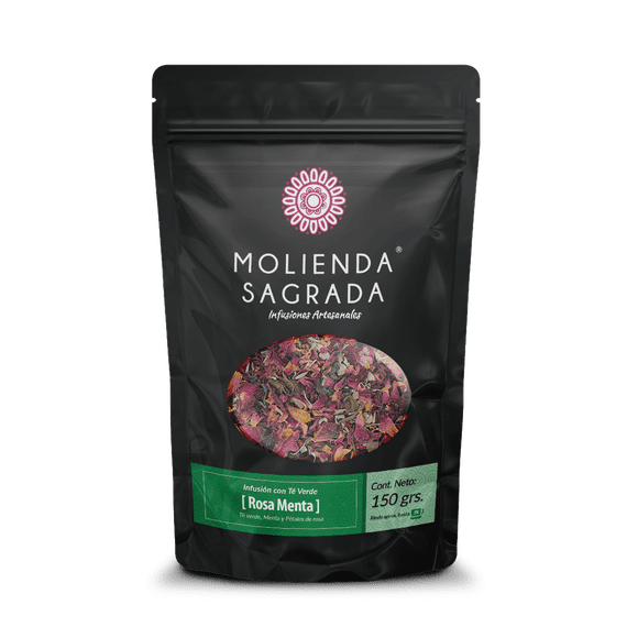 TÉ VERDE Molienda Sagrada ROSA MENTA 150 gr