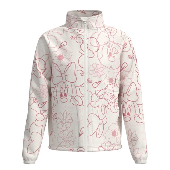 Chamarra Minnie para Niña, Polar Dibujo Animado Hueso Talla 6