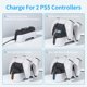 thumbnail image 2 of PS5 Controller Cargador, Estación de Carga PS5 para Control Playstation 5 Dualsense con Indicador LED, Accesorios PS5 Mejorados Incluyen Cable de Carga Rápida, Soporte de Cargador Dual PS5 Blanco, 2 of 8