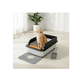 thumbnail image 1 of Arenero Abierto Acero Inoxidable Grande Deva Gato Con Pala Y Tapete Xtellar negro, 1 of 3
